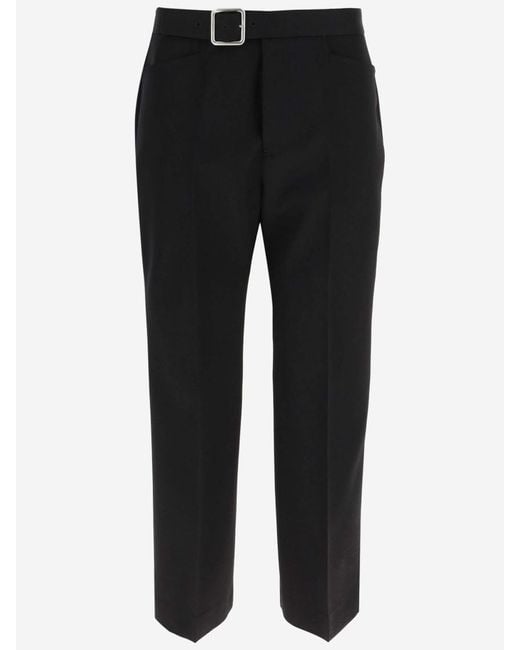 Jil Sander Black Wool Flared Pant