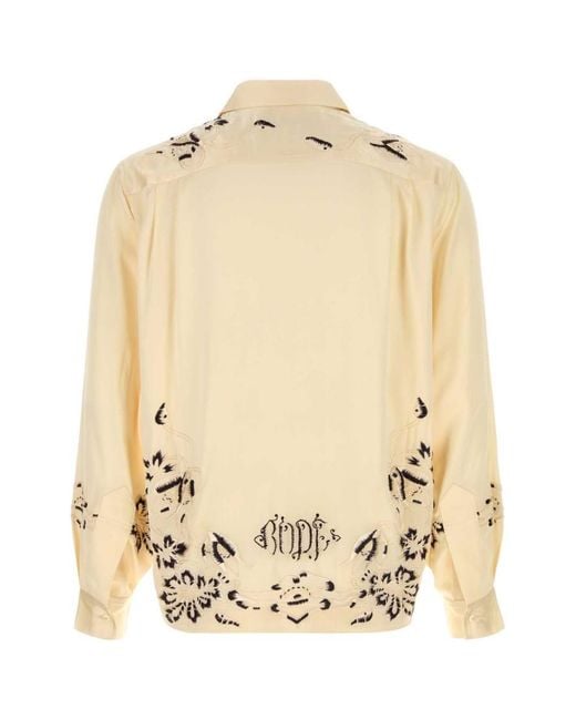 Bode Natural Regular Embroidery Shirt for men