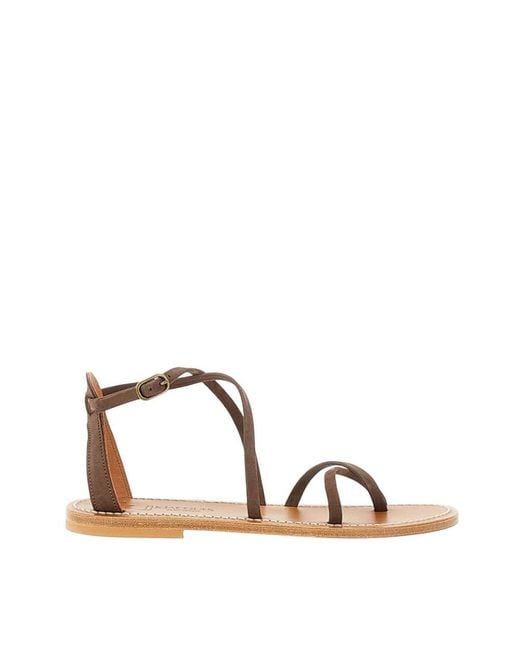 K. Jacques Brown Open-Toe Sandals