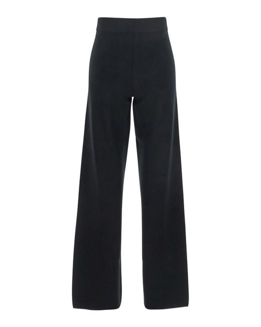Max Mara Blue Palazzo Pants With Elastic Waist