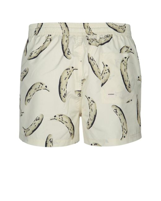 Jacquemus Natural Le Maillot Puntini Swim Shorts for men