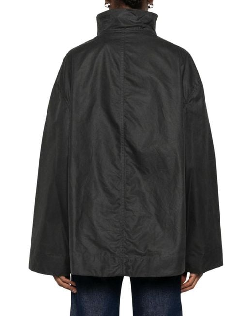 Totême Black Solid Zipped Jacket