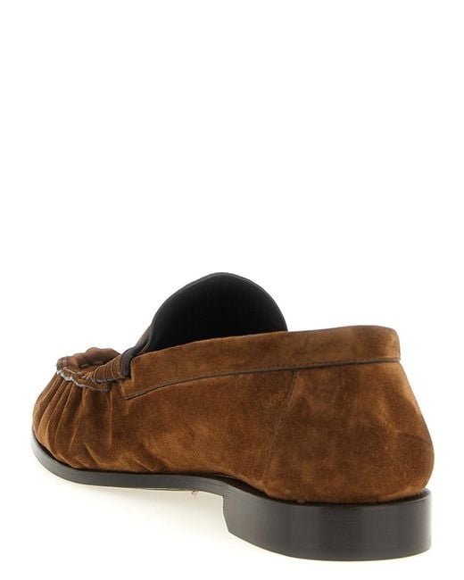 Saint Laurent Brown Solid Le Loafer for men