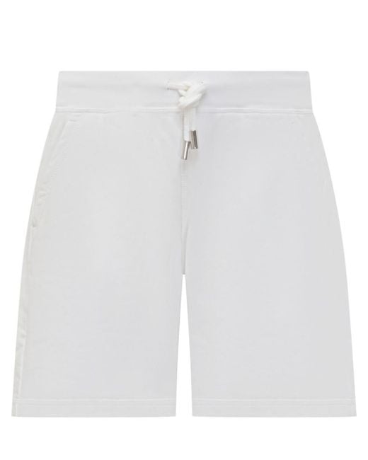 DSquared² White Solid Shorts