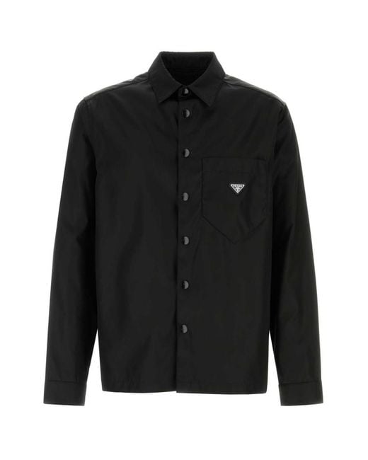 Prada Black Regular Logo Shirt for men