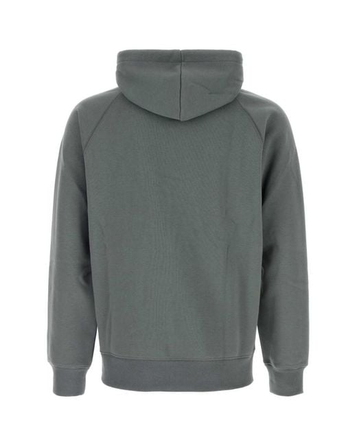 Carhartt Gray Solid Hoodie for men