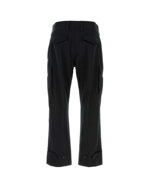 McQueen Black Straight Cargo for men