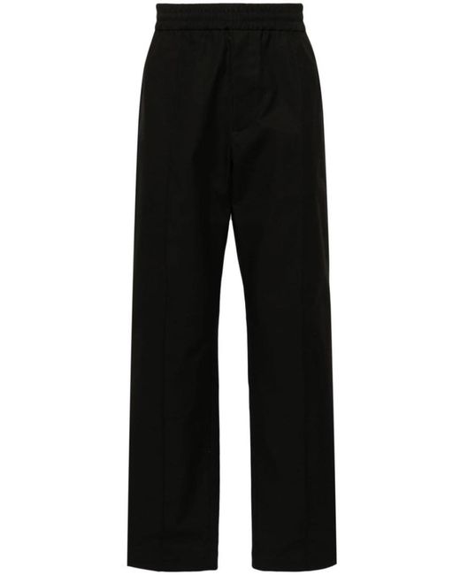 Valentino Black Straight Elasticated Pants for men