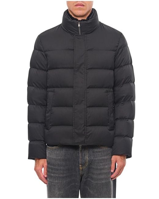 Herno Gray Quilted Jacket for men