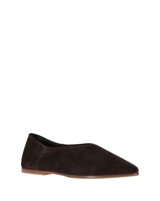 L'Agence Brown Solid Ballet Flats
