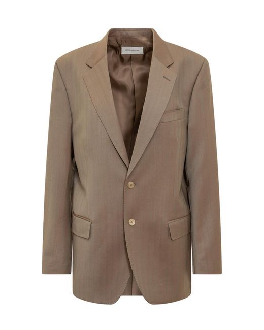ARMARIUM Brown Solid Notched Lapel Blazer