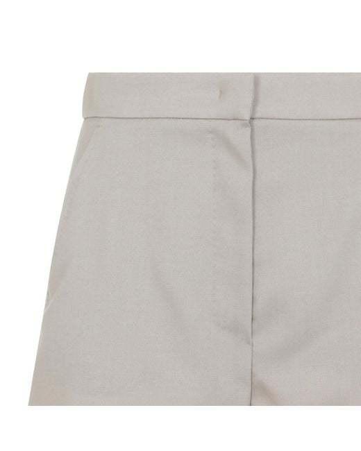 Max Mara Gray Solid Shorts