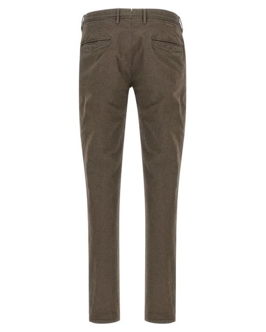 Incotex Gray Micro Check Pants for men