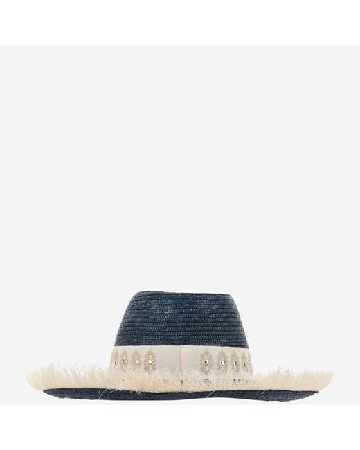 Ferruccio Vecchi Blue Classic Studded Hat