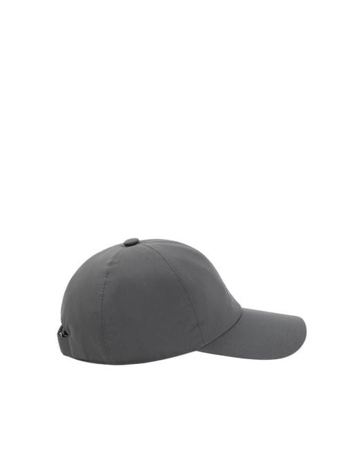 Brioni Gray Logo Baseball Hat for men