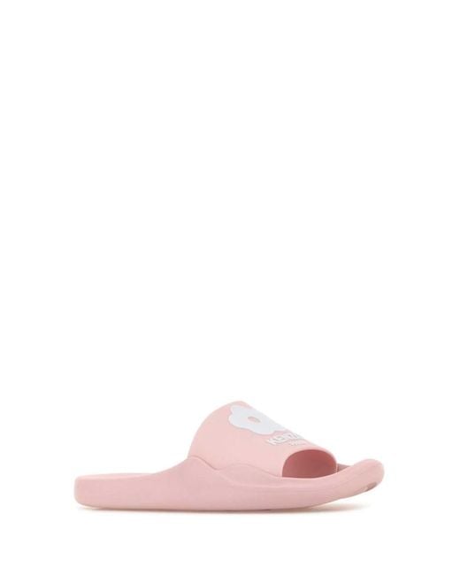 KENZO Pink Rubber Pool Slippers