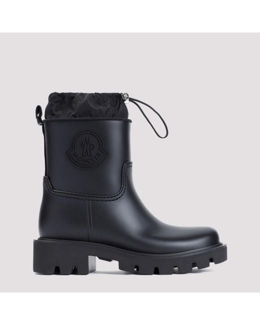 Moncler Black PVC Waterproof Ankle Boots