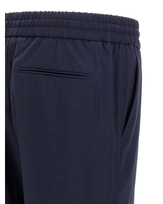 Brioni Blue Drawstring Pants for men