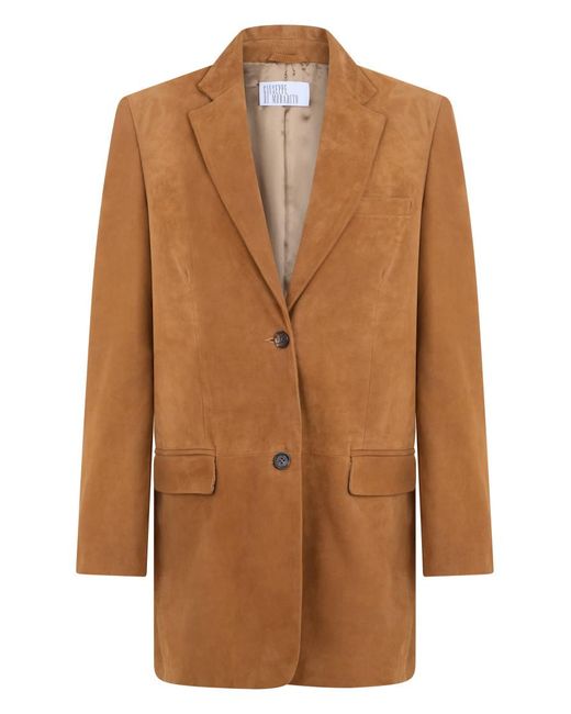 GIUSEPPE DI MORABITO Brown Solid Notched Lapel Blazer