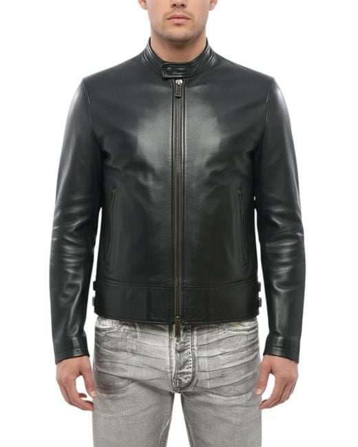 DSquared² Black Mandarin Collar Jacket for men