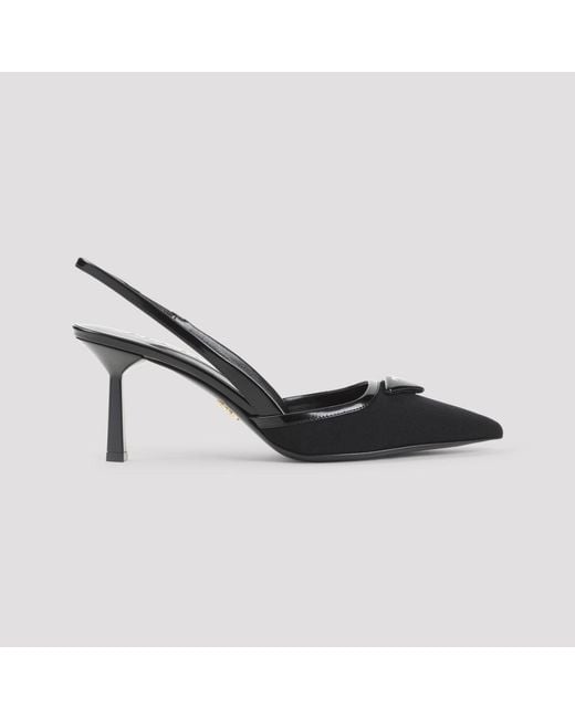 Prada Black Slingback Pumps