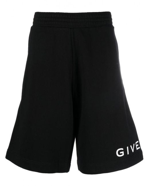 Givenchy Black Archetype Cotton Sweatshorts for men