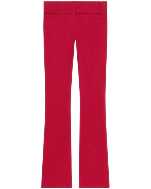 Courreges Red Bootcut Trousers