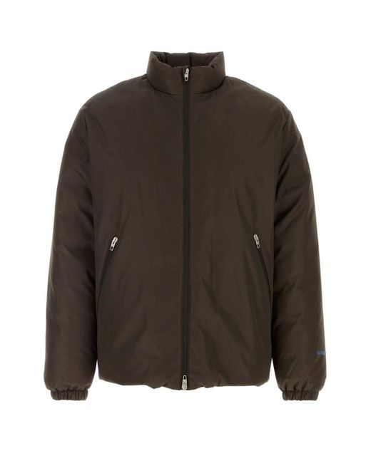 Jil Sander Brown Solid Down Jacket for men