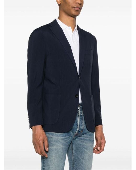 Boglioli Blue Wool Jacket for men