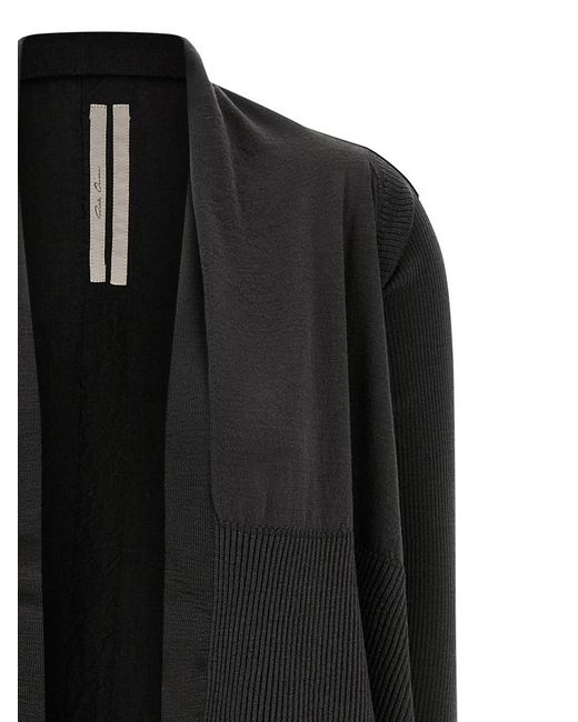 Rick Owens Black Medium Wrap Cardigan