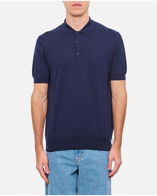 K-Way Blue Button Down Polo Shirt for men