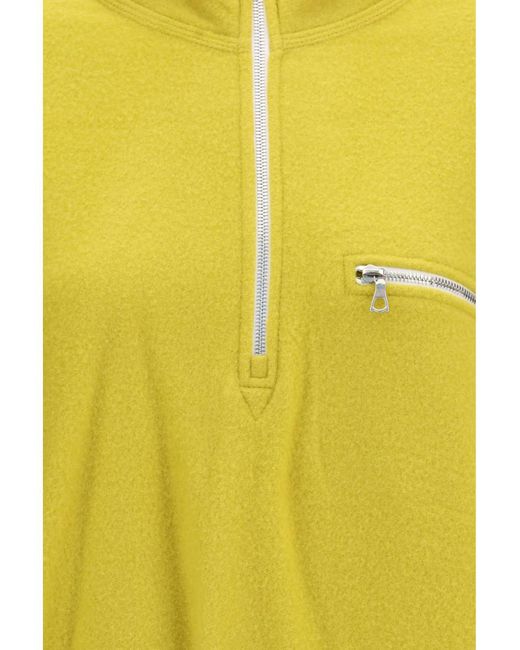 Rier Yellow Solid Mock Collar Jacket