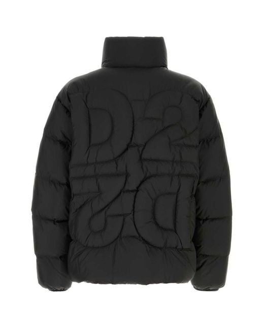 DSquared² Black Regular Quilted Jacket for men