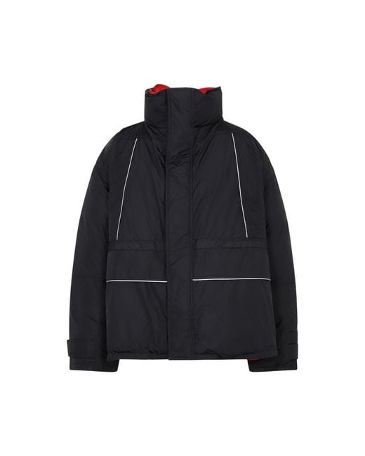 Balenciaga Black Wrap Parka Jacket for men