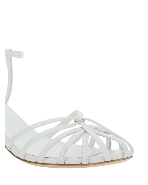 Semicouture White Cage Heels