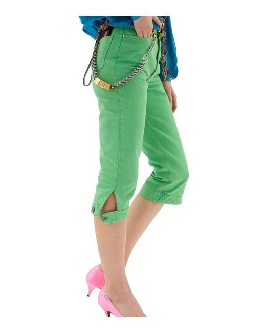 Versace Green Regular Mid Rise Jean