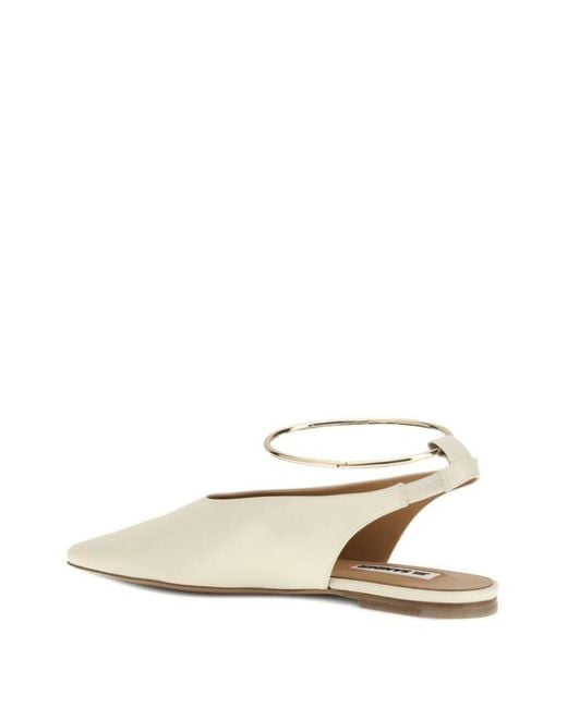 Jil Sander White Strap Ballet Flat