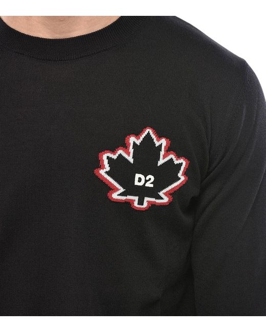 DSquared² Blue Crew Neck Sweater for men