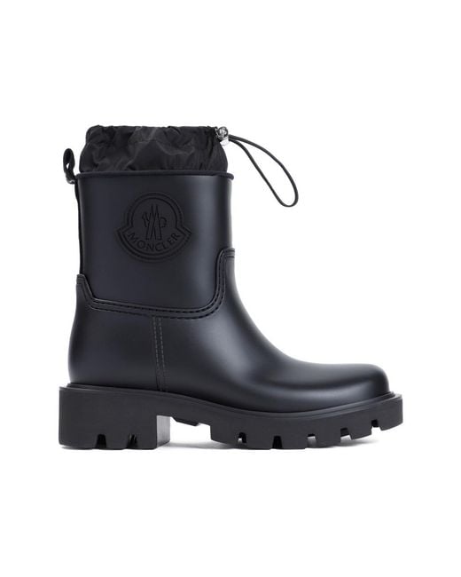 Moncler Black PVC Waterproof Ankle Boots