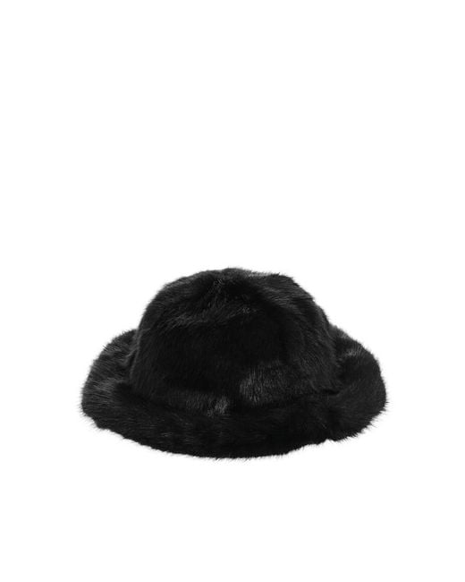 DSquared² Black Solid Bucket Hat for men
