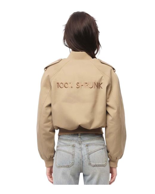 Moschino Natural Solid Band Collar Jacket