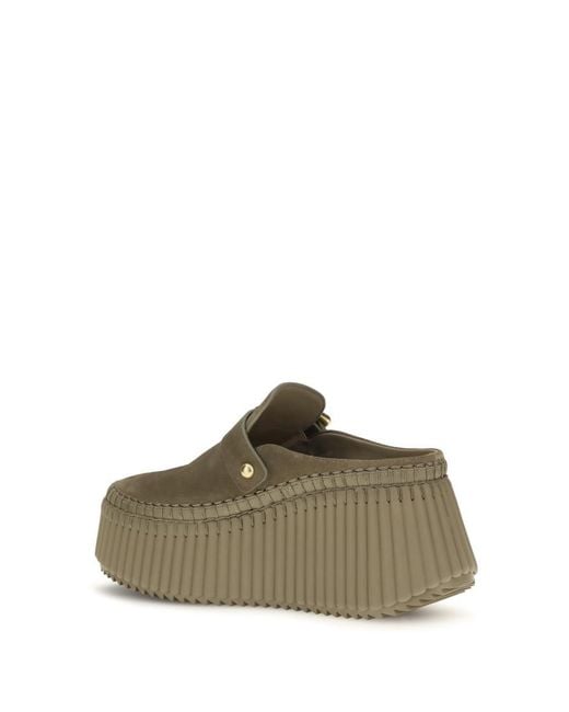 Chloé Green Suede Wedge