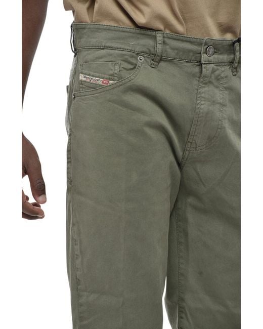 DIESEL Green Slim Solid Shorts for men
