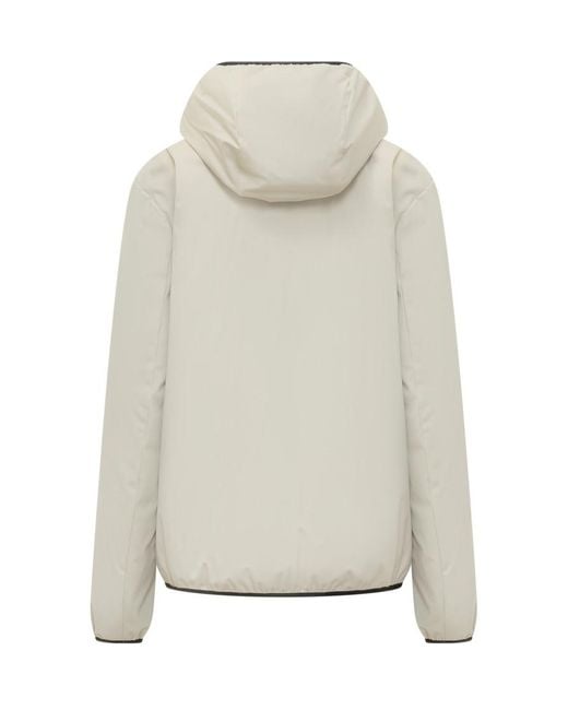 Moncler White Solid Hood Jacket for men
