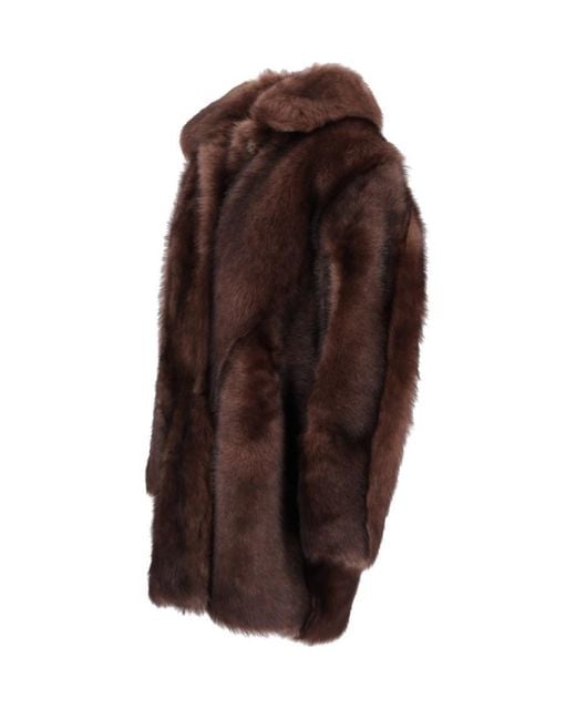LA ROSE Brown Haired Coat
