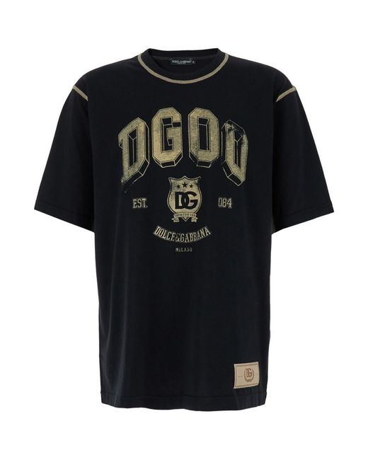 Dolce Gabbana Oversized T Shirt in Black for Men Lyst