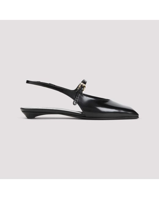 Prada Black Calf Leather Mules