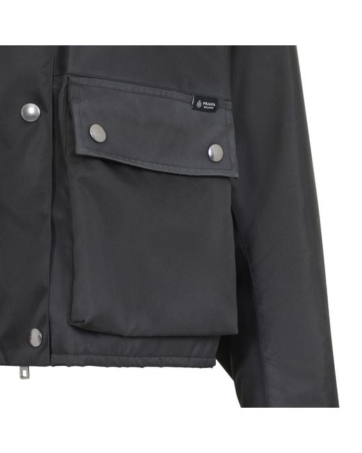 Prada Black Mock Collar Jacket