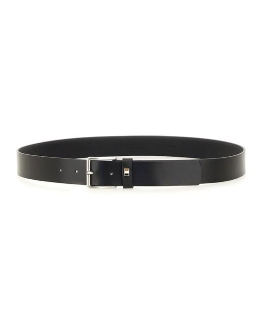 Boss Black Solid Buckle Belt for men