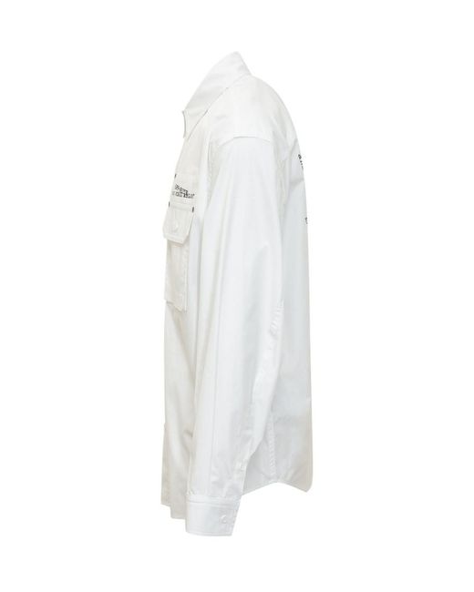 Off-White c/o Virgil Abloh White Oversized Solid Shirt for men